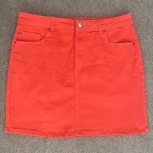 Mini skirt bright orange size S